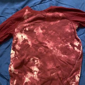 marroon tie dye long sleeve shirt size 6 (no refunds)